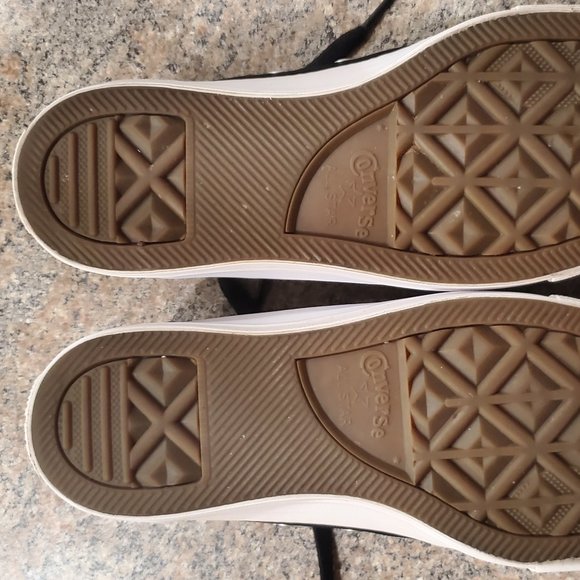 Converse Chuck Taylor All Star Ox CTAS Black Satin Low Tops - Picture 6 of 7